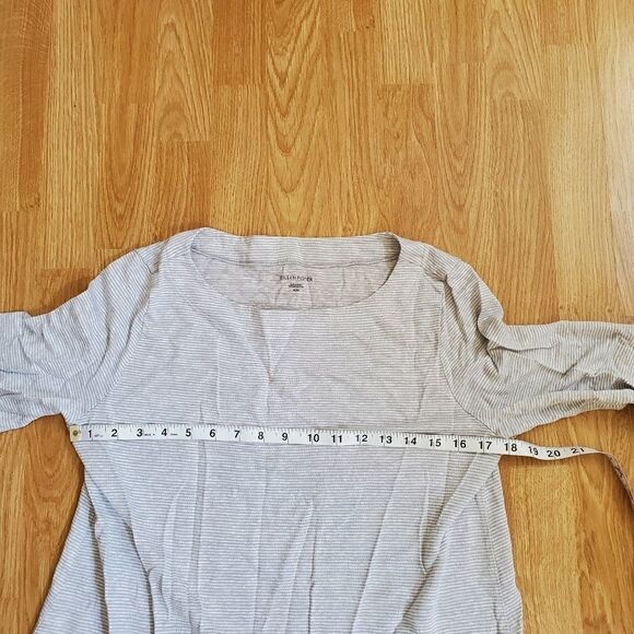 Eileen Fisher Mini-Stripe Organic Linen Tunic Sz M - Picture 8 of 10